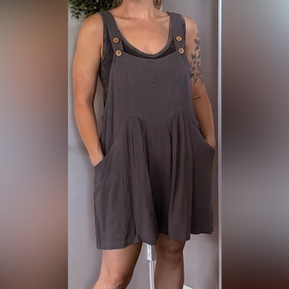 Blue Buttoned Overalls - Picture 5 of 5